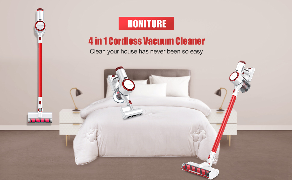 HONiTURE 4 in 1 Cordless Stick Vacuum, Your Powerful Assistant for Daily Cleaning